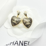 Chanel Fashion Versatile Lace Love Pearl Earrings