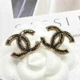Chanel Fashion Versatile Lace Double C Earrings