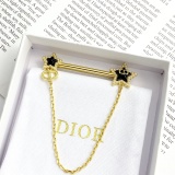 Dior Fashion Versatile Pearl Star Chain Brooch