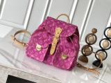 Louis Vuitton Retro Versatile Logo Printed Cowboy Backpack Size: 28.5 x 20 x 27.5 CM
