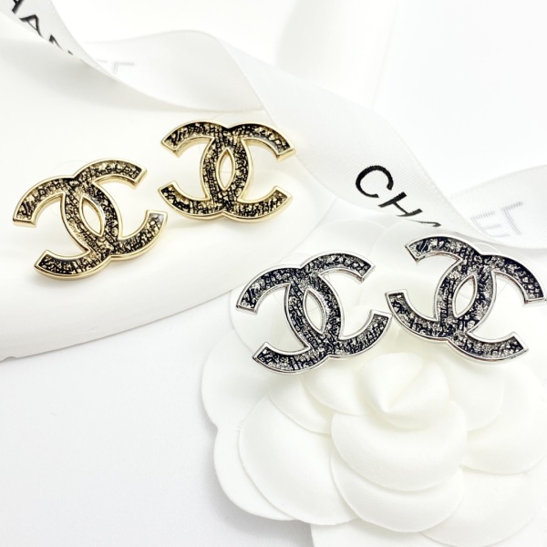 Chanel Fashion Versatile Lace Double C Earrings