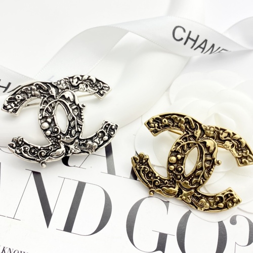 Chanel Fashion Retro Silver Totem CC Brooch