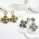 Chanel Fashion Versatile Diamond Pendant Lace Clover Earrings