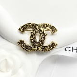 Chanel Fashion Retro Silver Totem CC Brooch