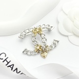 Chanel Classic Versatile Color blocked Hollow Chain CC Brooch