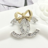 Chanel Fashion Versatile Color Blocked 3D Bow Brooch