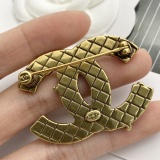Chanel Fashion Retro Silver Totem CC Brooch
