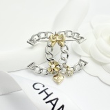 Chanel Classic Versatile Color blocked Hollow Chain CC Brooch