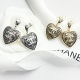 Chanel Fashion Versatile Lace Love Pearl Earrings