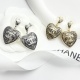 Chanel Fashion Versatile Lace Love Pearl Earrings
