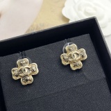 Chanel Fashion Versatile Lace Clover Earrings