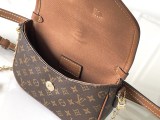 Louis Vuitton Classic Logo Printed Splicing Chain Handbag Shoulder Bag Crossbody Bag Size: 15.7 x 11.6 x 4 CM