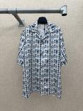 Louis Vuitton 26SS Fashion Versatile Full Logo Printed Silk Short Sleeved Shirt Shorts