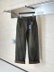 Louis Vuitton Fashion Retro Flip up Logo Printed Jeans for Couples Casual Versatile Jeans