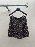 Louis Vuitton 26SS Fashion Versatile Full Logo Printed Silk Short Sleeved Shirt Shorts