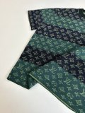 Louis Vuitton Fashion Versatile Full Logo Jacquard Knitted Round Neck Short Sleeve