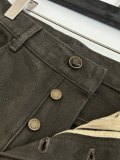 Louis Vuitton Fashion Retro Flip up Logo Printed Jeans for Couples Casual Versatile Jeans