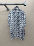 Louis Vuitton 26SS Fashion Versatile Full Logo Printed Silk Short Sleeved Shirt Shorts