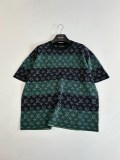 Louis Vuitton Fashion Versatile Full Logo Jacquard Knitted Round Neck Short Sleeve