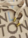 Louis Vuitton 26SS Couple Fashion Full Logo Jacquard Knitted Hooded Sweater