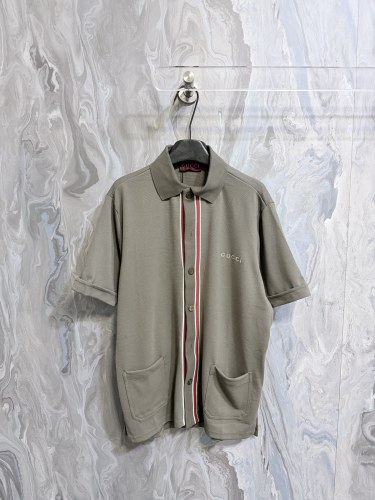Gucci 26ss Fashion Embroidered Logo Short Sleeve Polo Shirt