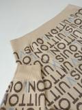 Louis Vuitton 26SS Couple Fashion Full Logo Jacquard Knitted Hooded Sweater