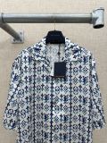 Louis Vuitton 26SS Fashion Versatile Full Logo Printed Silk Short Sleeved Shirt Shorts