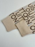 Louis Vuitton 26SS Couple Fashion Full Logo Jacquard Knitted Hooded Sweater