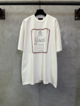 Gucci 26SS Fashion Logo Printed Round Neck Short Sleeve Unisex Loose Casual T-shirt