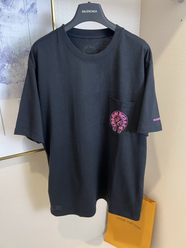 Chrome Hearts Classic Sanskrit Horseshoe Print T-shirt Casual Versatile Short Sleeve