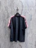 Balenciaga 26SS Classic Embroidered Logo Ribbon T-shirt Couple Casual Loose Short Sleeve