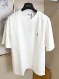 Yves Saint Laurent Classic Embroidery LogoT girl Couple Casual Versatile Short Sleeves