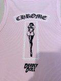 Chrome Hearts Women's Fashion Horseshoe Print Versatile Tank Top Skirt