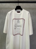 Gucci 26SS Fashion Logo Printed Round Neck Short Sleeve Unisex Loose Casual T-shirt