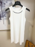 Chrome Hearts Women's Fashion Sanskrit Printed Versatile Tank Top Skirt