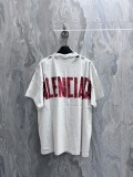 Balenciaga 26SS Classic Tape Logo Printed T-shirt Couple Casual Loose Short Sleeve