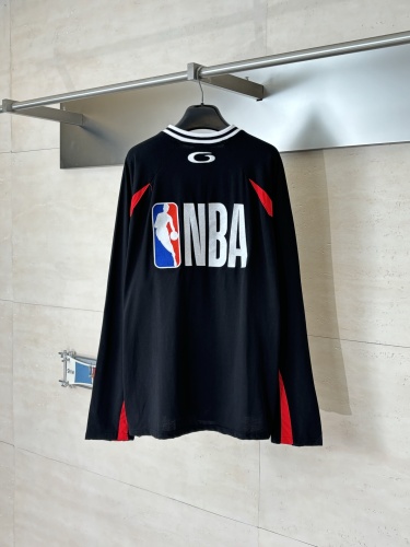 Balenciaga x NBA SS26 Couple's Versatile Embroidered Long Sleeve Shirt