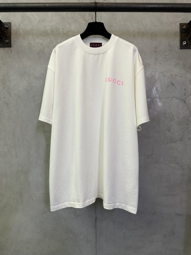 Gucci 26SS Classic Foam Logo Printed Short Sleeve Unisex Loose Casual T-shirt