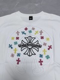 Chrome Hearts 26SS Classic Embroidered Horseshoe Cross Short Sleeve Unisex Casual Loose T-shirt