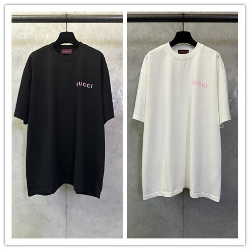 Gucci 26SS Classic Foam Logo Printed Short Sleeve Unisex Loose Casual T-shirt