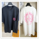 Chrome Hearts Classic Sanskrit Horseshoe Print T-shirt Casual Versatile Short Sleeve