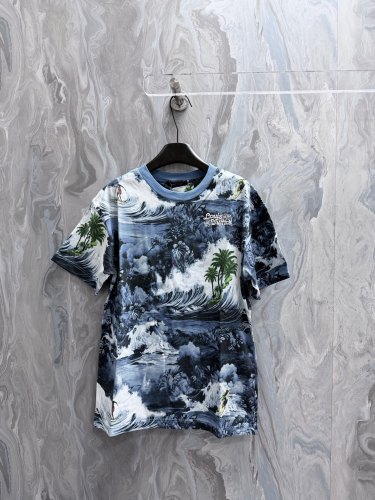 Louis Vuitton 26SS Fashion Full Floral Print Embroidered Logo Short Sleeve Unisex Casual Loose T-shirt