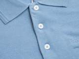 Dior Unisex Classic Fashion Embroidered Logo Collar Cashmere Knitted Short Sleeve