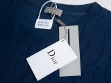Dior Fashion Classic Full Towel Embroidered Logo Short Sleeve Unisex Loose Casual T-shirt
