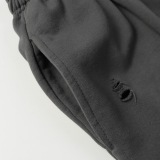 Balenciaga Fashion Embroidered Flame Logo Distressed Shorts Unisex Versatile Loose Sports Shorts