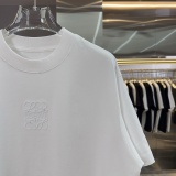 Loewe Fashion Patch Embroidered Logo Short Sleeve Unisex Casual Loose T-shirt