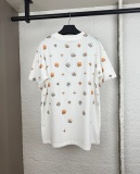 Louis Vuitton Fashion Daisy Printed Round Neck Short Sleeve Unisex Casual Loose T-shirt