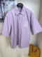Louis Vuitton 26SS Fashion Embroidered Letter Versatile Casual Short Sleeve Shirt