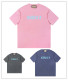 Gucci 26SSFashion Sanskrit Printed Short Sleeve Unisex Casual Washed T-shirt