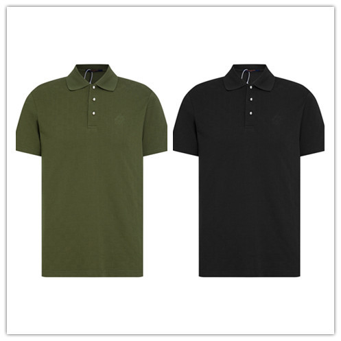 Louis Vuitton Couple Classic Checkerboard Logo Embroidered Polo Knitted Short Sleeve